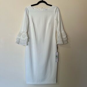 BNWT Calvin Klein Bell Sleeve Sheath Dress
